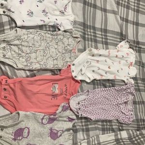 These clothes were barely wore great quality I hope they will fit your baby girl